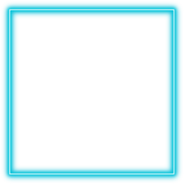 Blue Neon Square Box